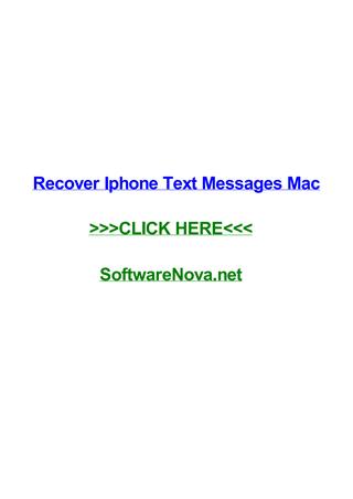 Best free iphone text recovery software
